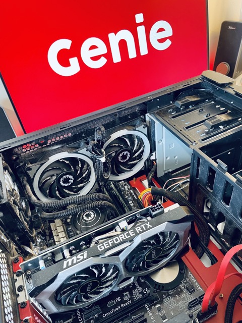 MSI geForce GPU in a computer case